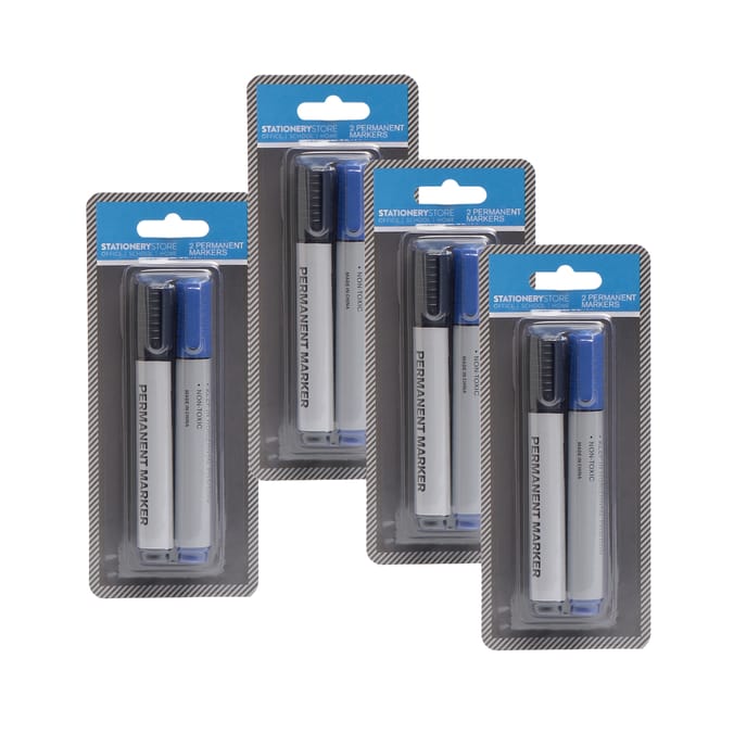 Stationery Store Permanent Marker 2 Pack x4