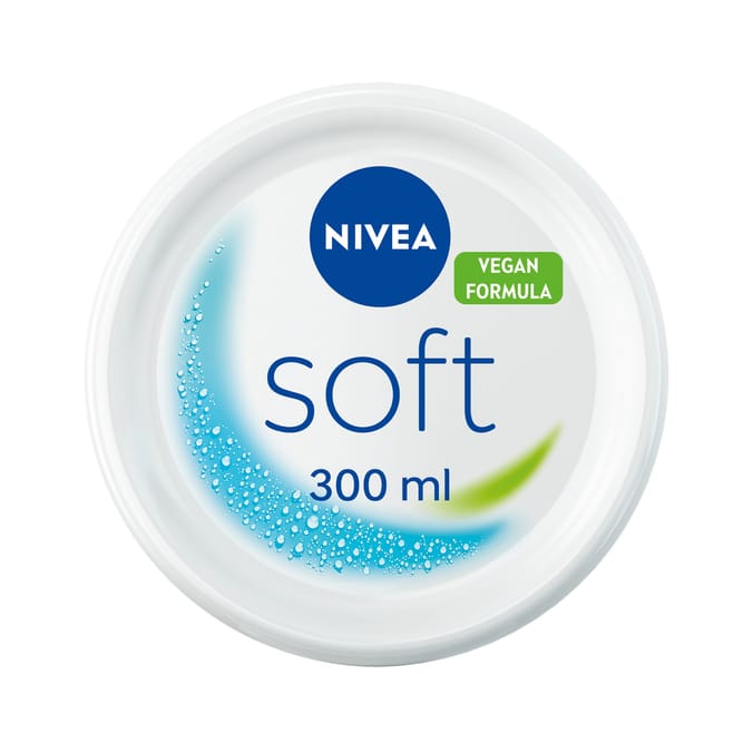 Nivea Soft Moisturiser Face Body & Hands 300ml