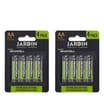 Jardin Readycell Rechargeable AA Batteries For Solar Lights 4 Pack x2
