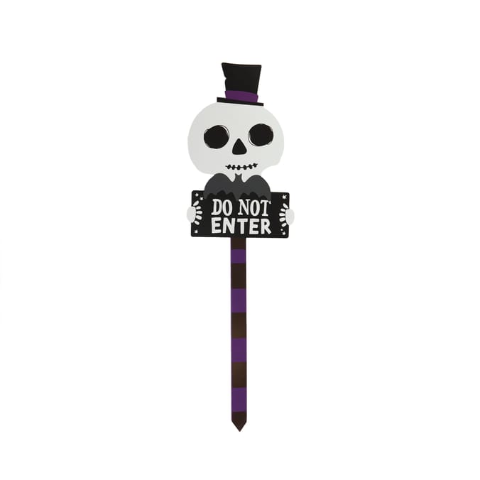 Hallow Scream Wooden Stake - Skull