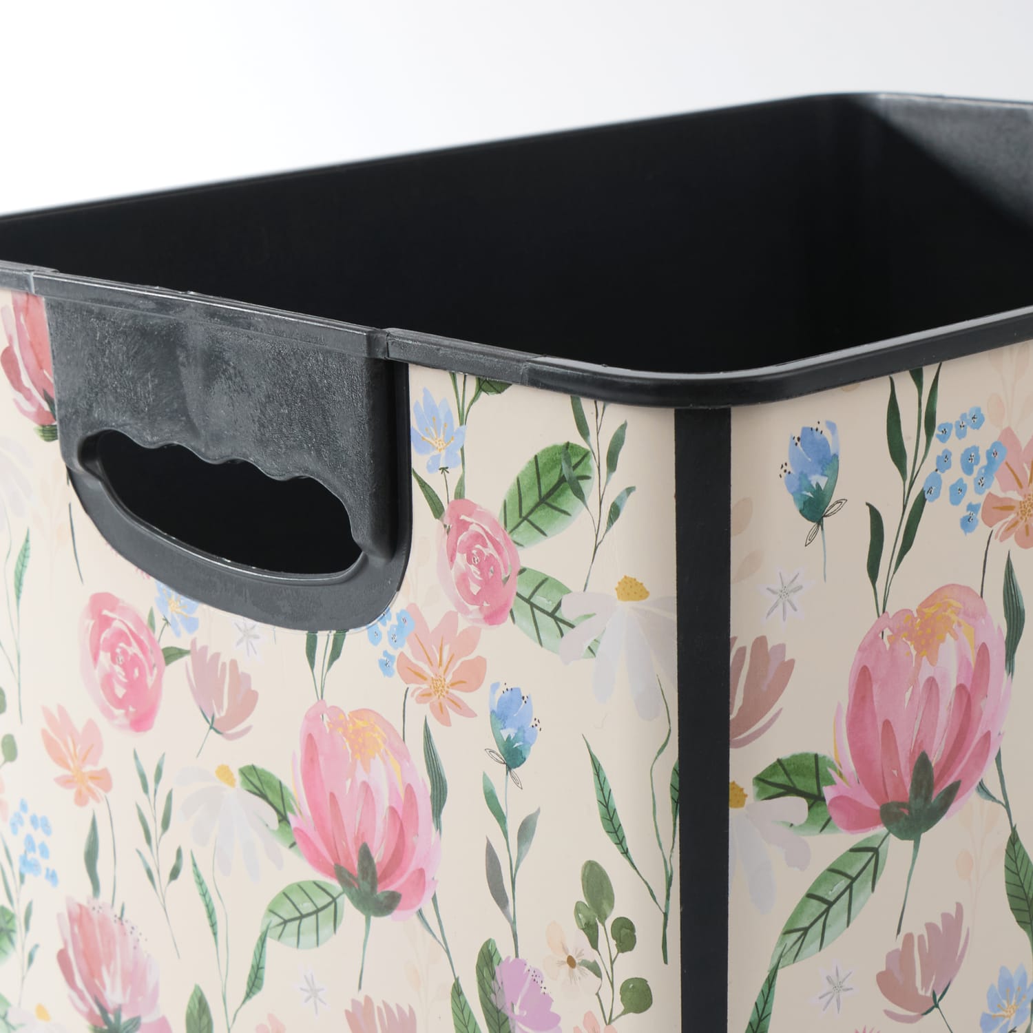 Floral Print Storage Box 17L - Lilac | Home Bargains