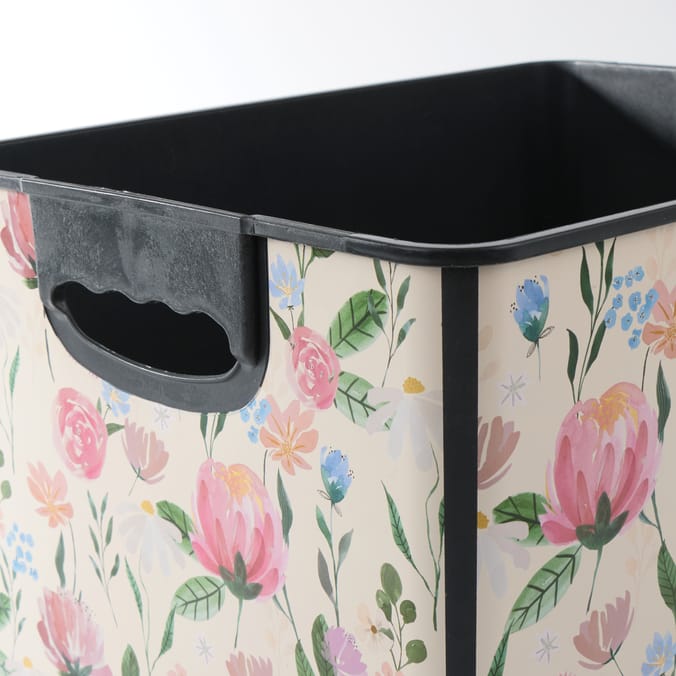 Floral Print Storage Box 17L - Lilac