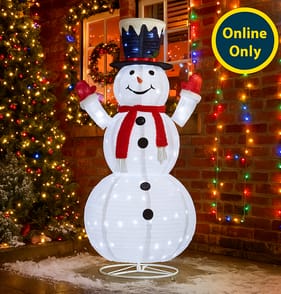 Prestige Mains Operated LED Pup-Up Snowman 1.8m