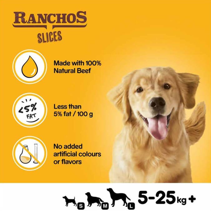 Pedigree Ranchos 4 Adult Dog Treats Beef 60g x8