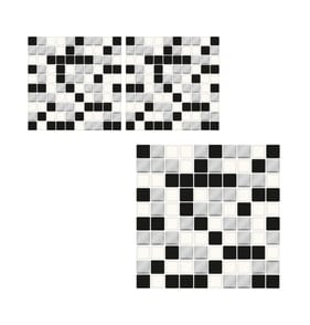 Stick Ease Self-Adhesive Vinyl Wall Tiles 3 Pack - Glass Mosaic x2