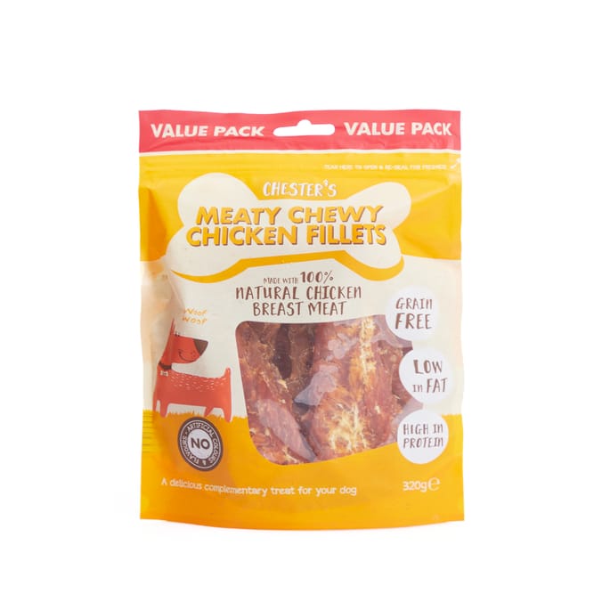 Chester's Meaty Chewy Chicken Fillets 320g | Home Bargains