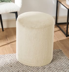 Home Collections Faux Fur Storage Stool