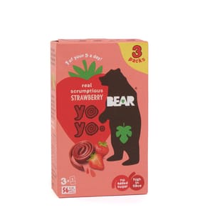 Bear Real Fruit Yoyos Scrumptious Strawberry 3 x 20g