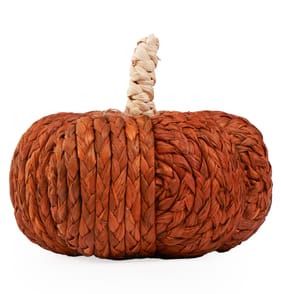  The Lifestyle Edit Harvest Rattan Pumpkin - Orange 