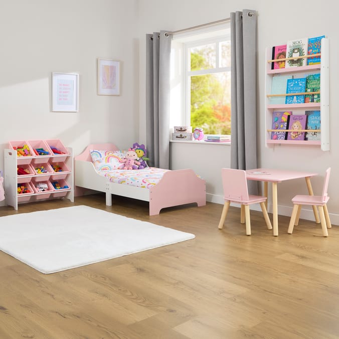 Liberty House Toys Two Tone Toddler Bed - White & Pink