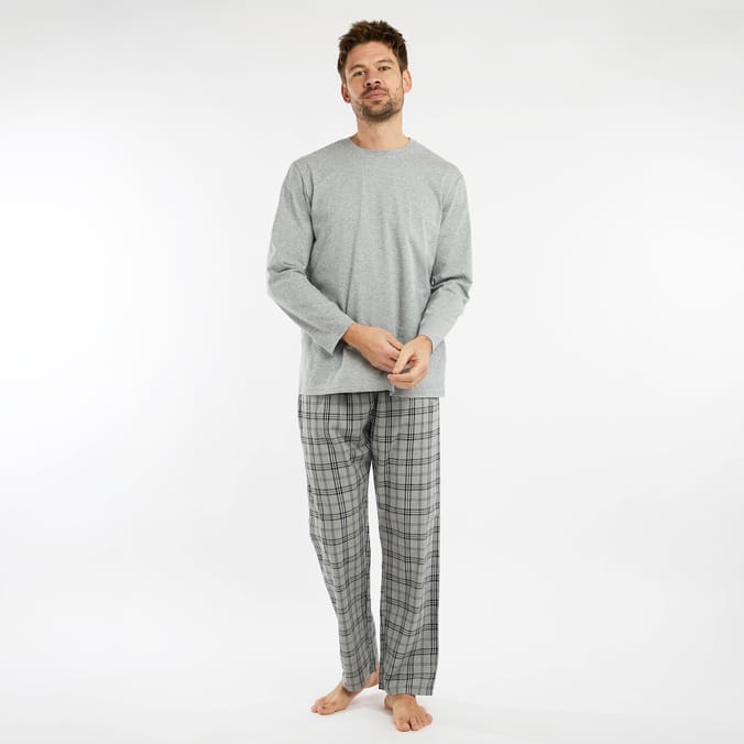 Originals Mens Grey Flannel Pyjamas