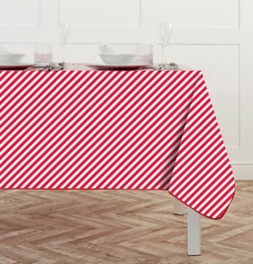 Winter Charm Wipe Clean Tablecloth - Stripes