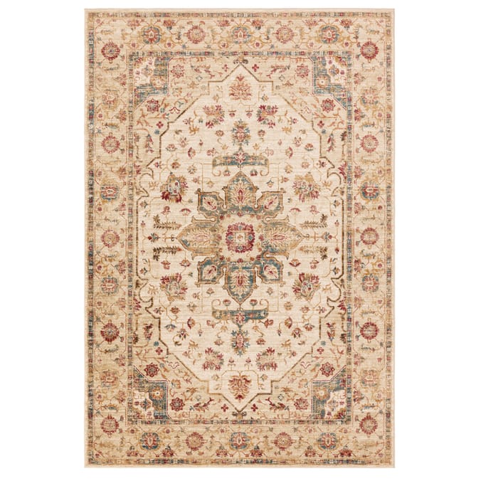 Asiatic Raja Medallion Runner RA01 - Cream/Multi-Colour