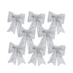 Festive Feeling Decorative Silver Bows 2 Pack x4