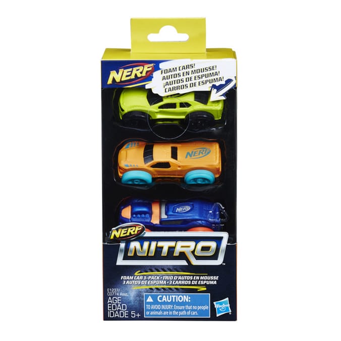 Nerf Nitro Foam Cars 3 Pack
