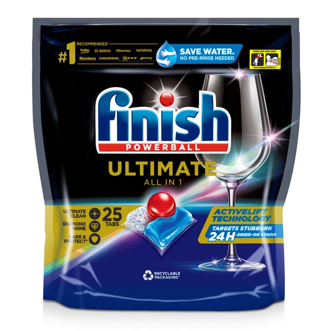 Finish Quantum Ultimate Dishwasher Tablets Regular 25 Tablets