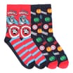 Marvel Men's Printed Socks Captain America 2 Pack - Size 7-11