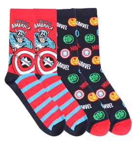  Marvel Men's Printed Socks Captain America 2 Pack - Size 7-11