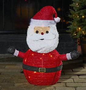 Prestige LED Collapsible Light Up Santa 2ft