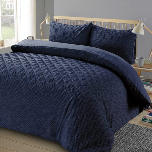 Home Collections Embossed Duvet Set Home Bargains