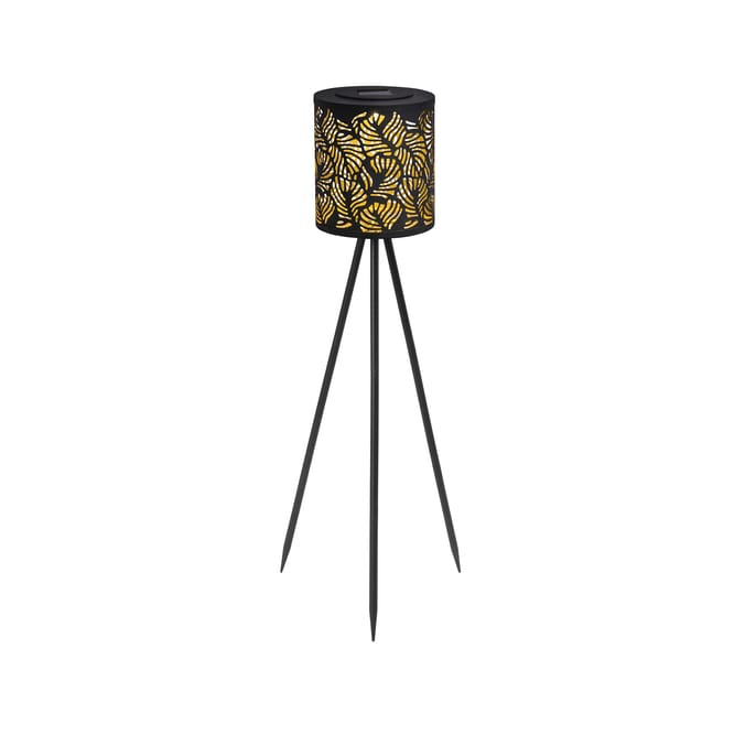 The Outdoor Living Collection Leaf Print Metal Lamp Solar Light