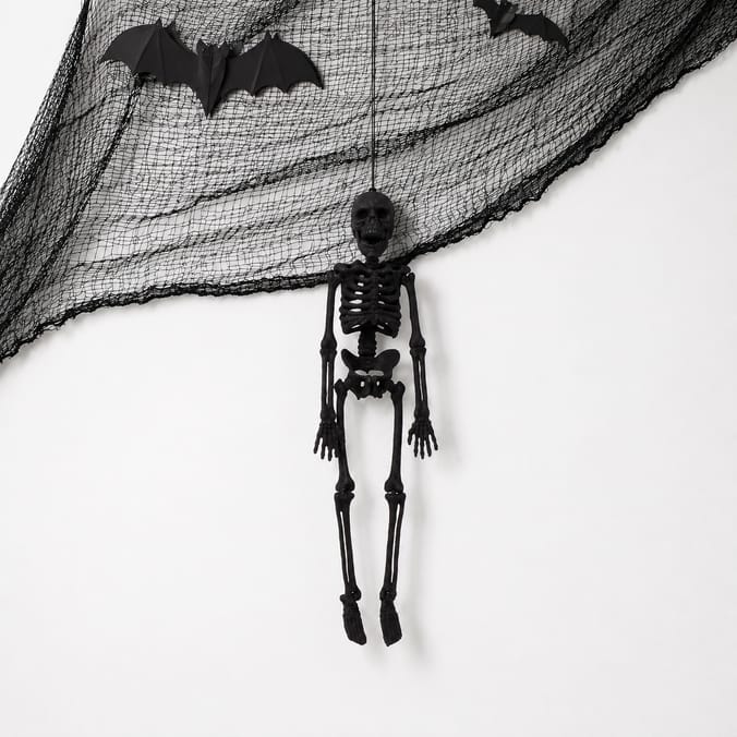 Hallow Scream Mini Flocked Skeleton