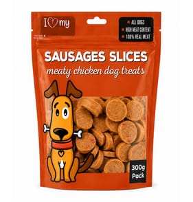 I Love My Pets Medium Sausages Meaty Chicken Dog Treats 400g