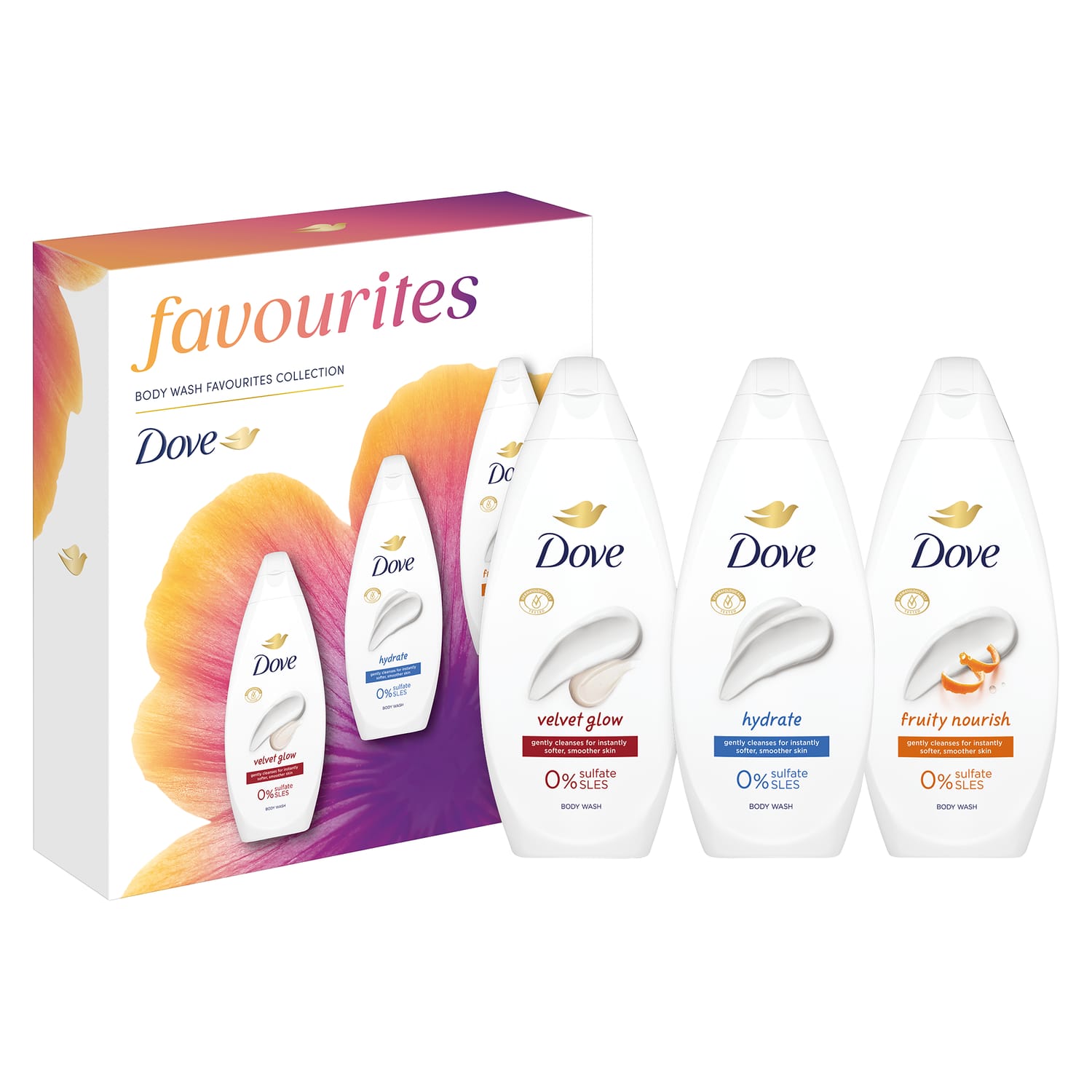 Dove Body Wash Trio Gift Set - Favourites | Home Bargains