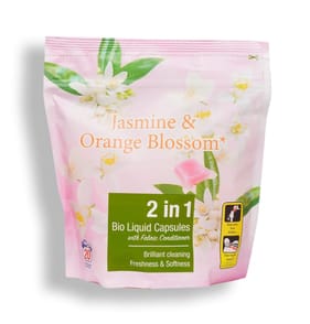 2in1 Bio Liquid Capsules With Fabric Conditioner 20 Washes - Jasmine & Orange Blossom