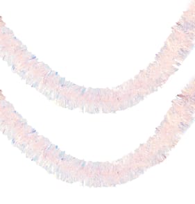 Festive Feeling Small Tinsel 2m - Iridescent White