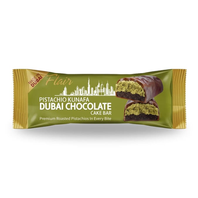 Flain Pistachio Kunafa Dubai Chocolate Cake Bar 28g