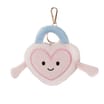With Love Valentines Pink Padlock Keyring Plush