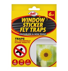 Doff Window Sticker Fly Trap 6 Pack