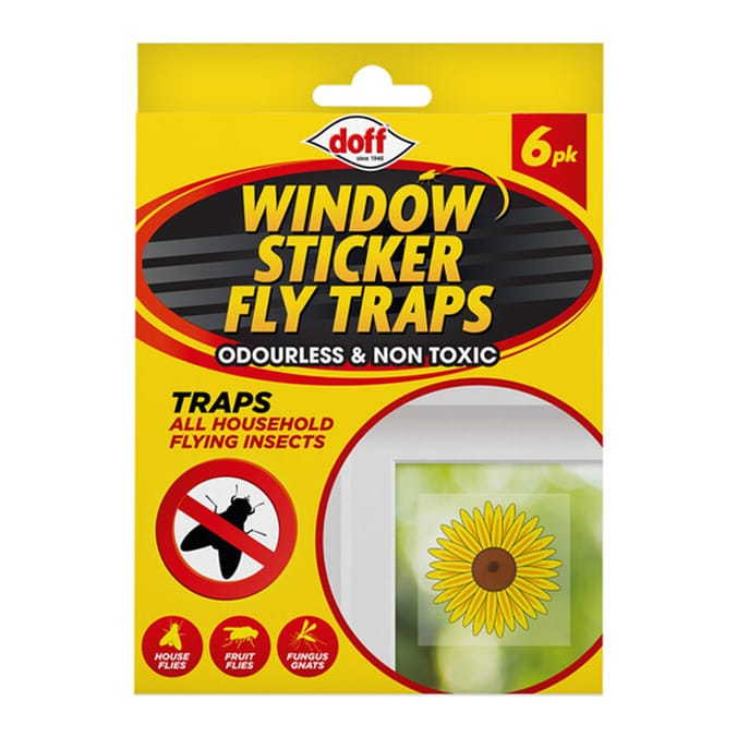 Doff Window Sticker Fly Trap 6 Pack