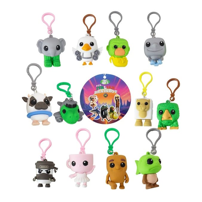 Italian Brainrot 3D Keychain Bag Clip - Assorted