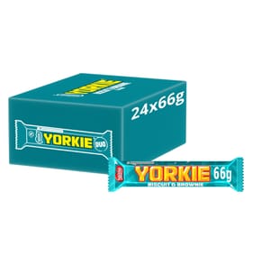 Yorkie Duo Flavour Milk Chocolate Bar 66g - Biscuit & Brownie