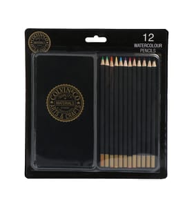 Colvin & Co Artists' 12 Coloured Watercolour Pencils with Tin