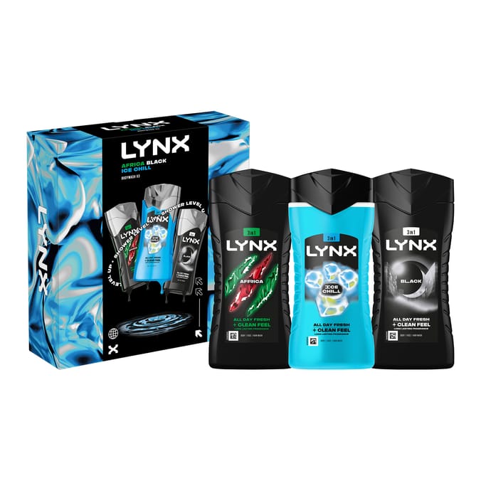 Lynx Body Wash Trio Gift Set - Africa/Black/Ice Chill