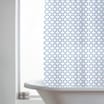Shower Curtain With Hooks - Blue Circle Prints