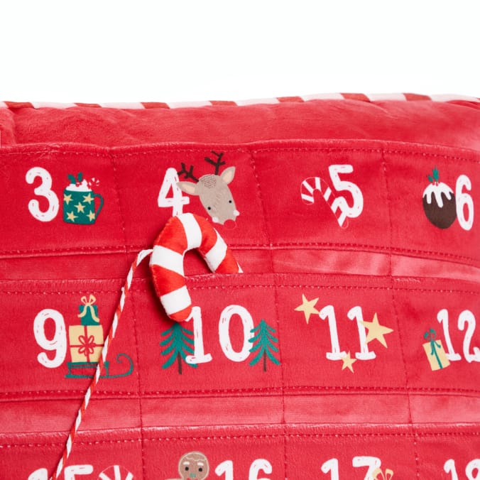 Sleigh Bells Advent Cushion