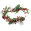 Festive Feeling 5ft Red Berry Pinecone Christmas Garland