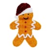 Winter Charm Tinsel Plaque Decoration 50cm - Gingerbread Man