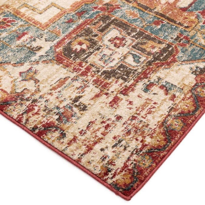Asiatic Raja Medallion Runner RA08 - Red/Multi