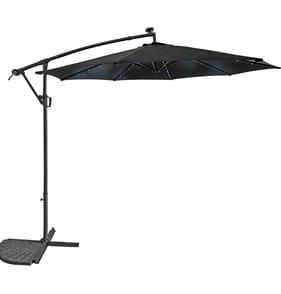 The Outdoor Living Collection Cantilever Banana Parasol 3m with Solar Lights
