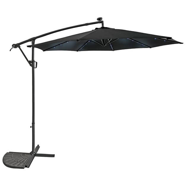 The Outdoor Living Collection Cantilever Banana Parasol 3m with Solar