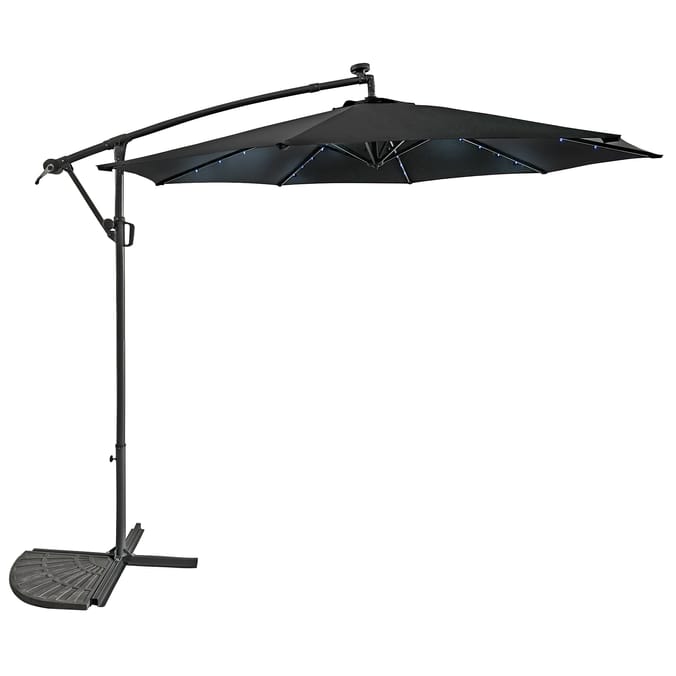 The Outdoor Living Collection Cantilever Banana Parasol 3m with Solar Lights