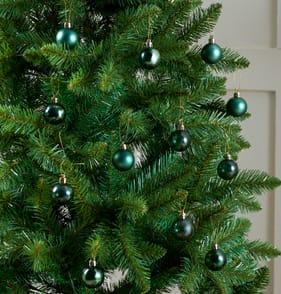 Festive Feeling 4cm Christmas Baubles 24 Pack - Green