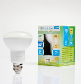 E-Luminate LED Candle E27 R80 Warm White Light Bulb - 806 Lumens
