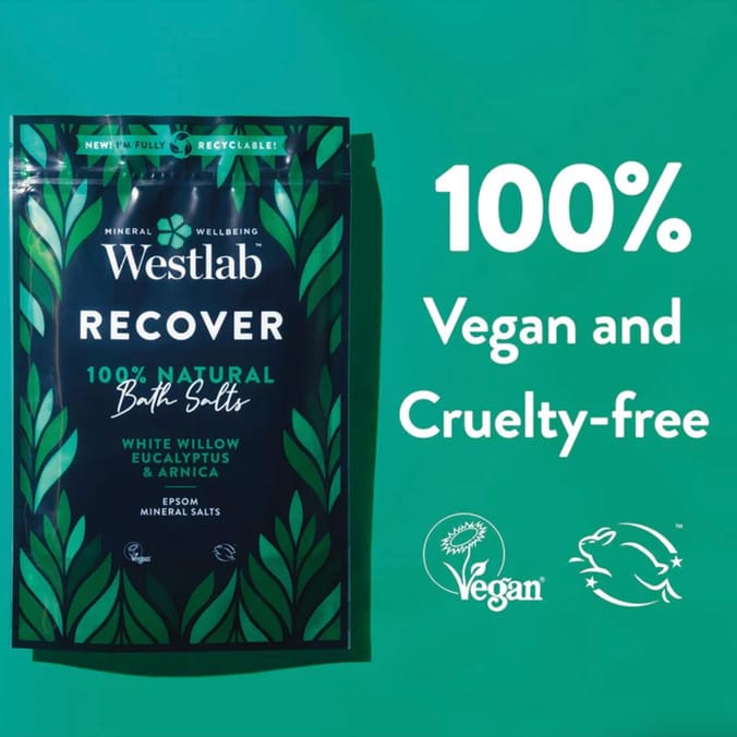 Westlab Recover Epsom & Himalayan Salts White Willow & Eucalyptus 1kg x2