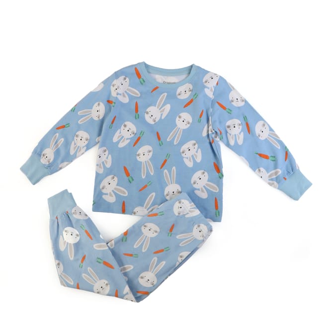 Girls Light Delicate Baby Blue Pyjama Set (18mths-5yrs)